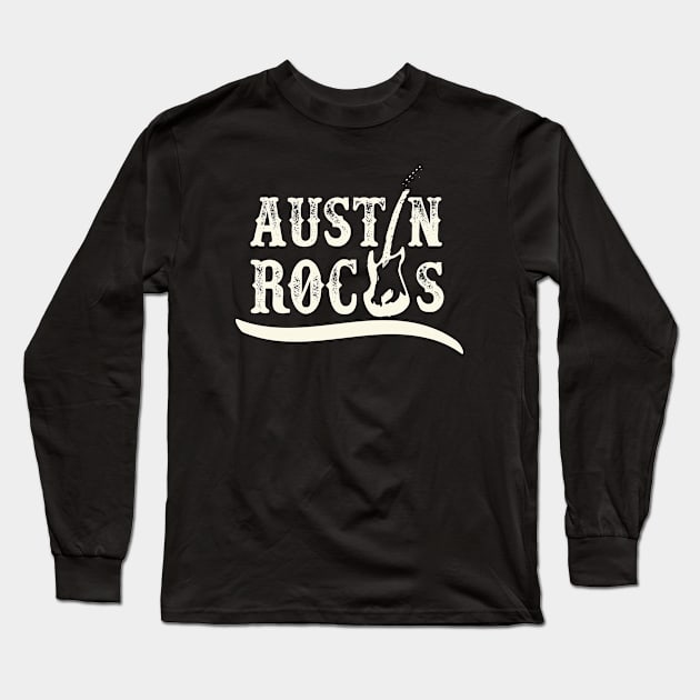 Austin rocks_light color Long Sleeve T-Shirt by ArteriaMix